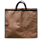 Μη υφαμένη τσάντα ενδυμάτων Trifold με τις λαβές σε καφετή, φερμουάρ επάνω στην τσάντα ενδυμάτων