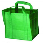 Προσαρμοσμένες πράσινες μη υφαμένες τσάντες παντοπωλείων με το τυπωμένο λογότυπο οθόνης μεταξιού