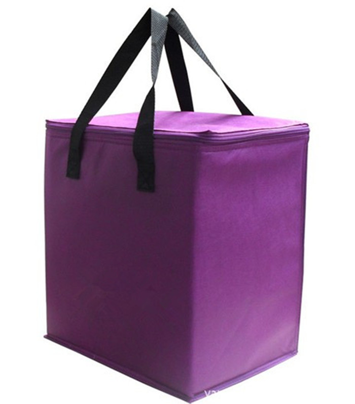 Μονωμένο πιό δροσερό Tote τοποθετεί σε σάκκο/μίας χρήσης τσάντα μεσημεριανού γεύματος/πορφυρή πιό δροσερή τσάντα για τους ενηλίκους